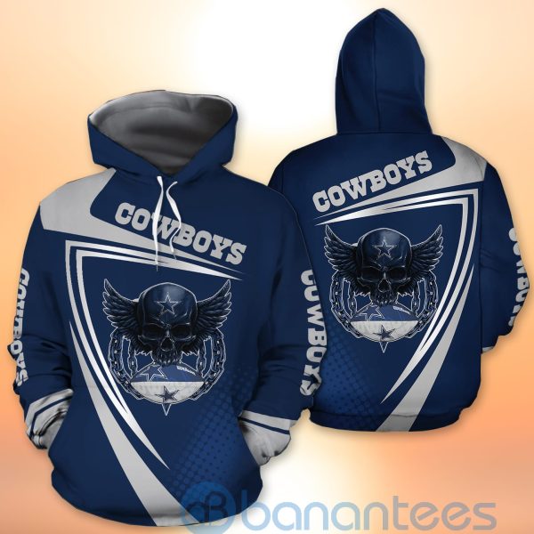 Dallas Cowboys NFL Skull American Football Sporty Design 3D All Over Printed Shirt Product Photo