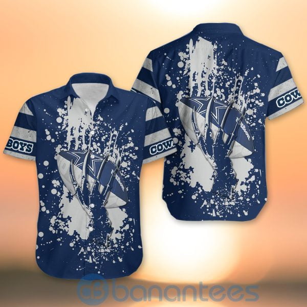 Dallas Cowboys Skull Hand NFL Football Team Logo Ball 3D All Over Printed Shirt Product Photo