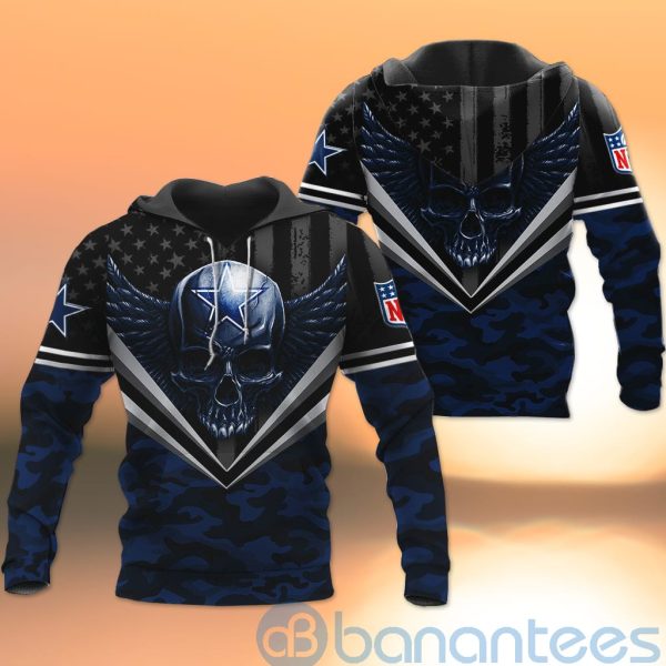 Dallas Cowboys Skull Wings 3D All Over Printed Shirt Product Photo