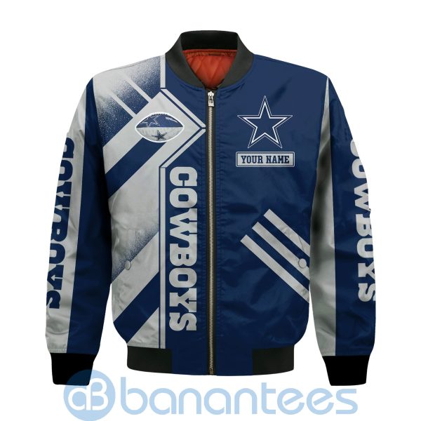 Dallas Cowboys Super Bowl Champions Custom Name Number Bomber Jacket Product Photo