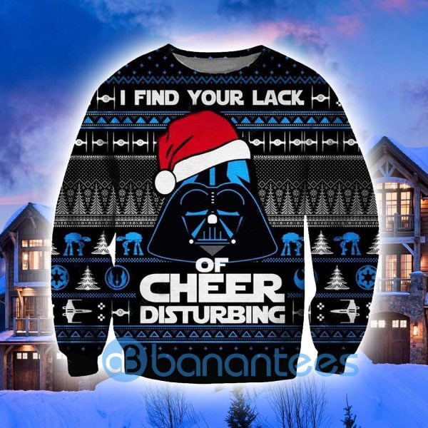 Darth Vader Star Wars I Find Your Lack Of Cheer Disturbing Ugly Christmas 3D Sweatshirt Product Photo