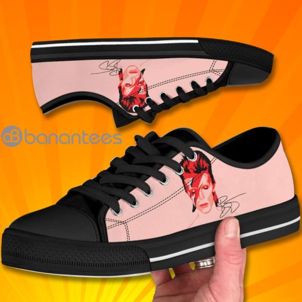 David Bowie Lovely Design Graphic Low Top Canvas Shoes Product Photo