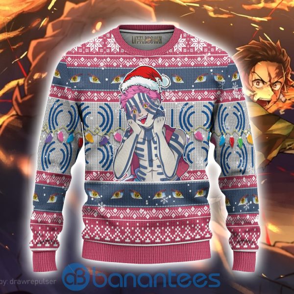 Demon Slayer Akaza Anime Ugly Christmas Sweater Full Printed Shirt Product Photo
