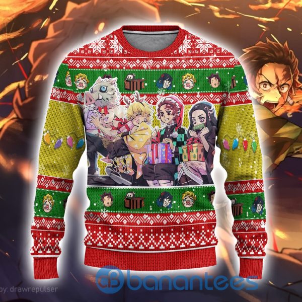 Demon Slayer Anime Anime Ugly Christmas Sweater Characters Product Photo