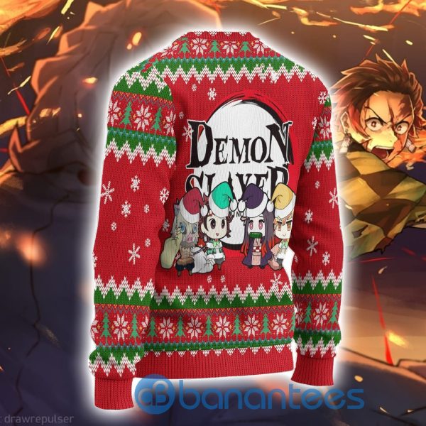 Demon Slayer Anime Anime Ugly Christmas Sweater Red Product Photo