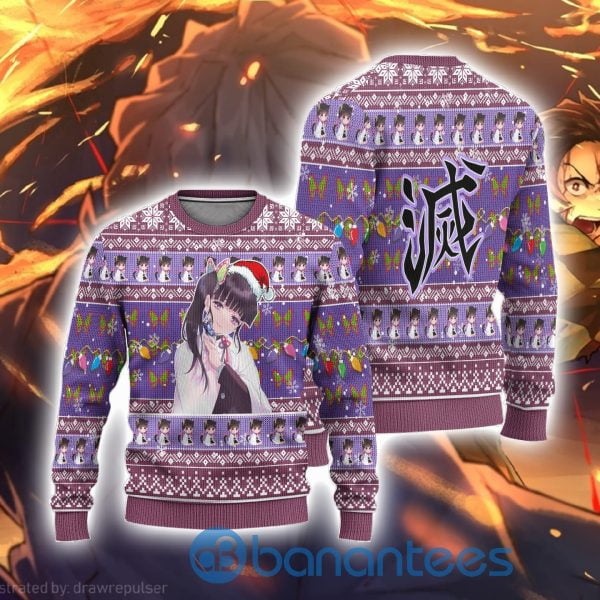 Demon Slayer Anime Kanao Tsuyuri Anime Ugly Christmas Sweater Product Photo