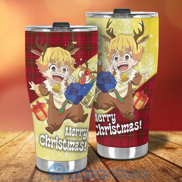 Demon Slayer Anime Lover Zenitsu Agatsuma Christmas Tumbler Product Photo