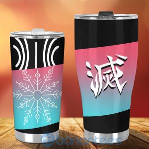 Demon Slayer Anime Tumblers Akaza And Snowflakes Tumbler Product Photo