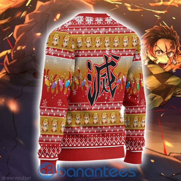 Demon Slayer Kyojuro Rengoku Anime Ugly Christmas Sweater All Over Printed Shirt Product Photo