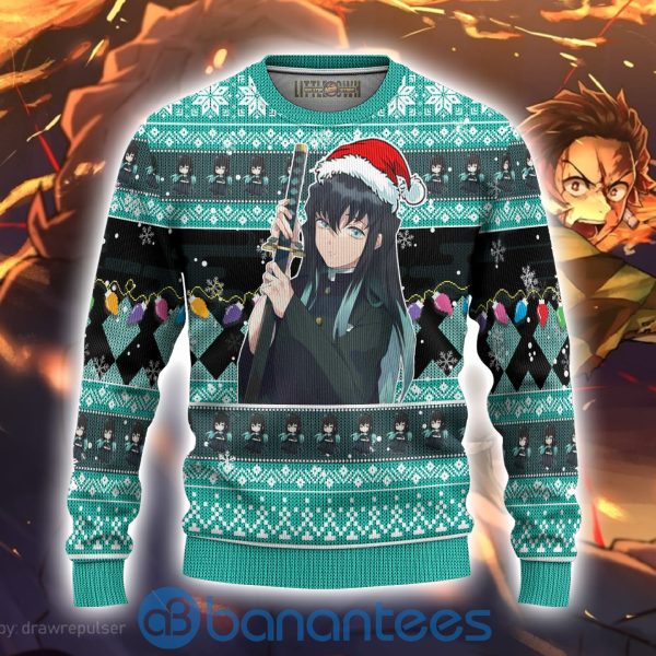 Demon Slayer Muichiro Tokito Anime Ugly Christmas Sweater Full Printed Shirt Product Photo