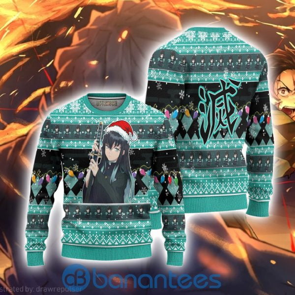 Demon Slayer Muichiro Tokito Anime Ugly Christmas Sweater Full Printed Shirt Product Photo
