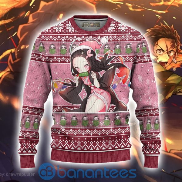 Demon Slayer Nezuko Kamado Anime Ugly Christmas Sweater All Over Printed Shirt Product Photo