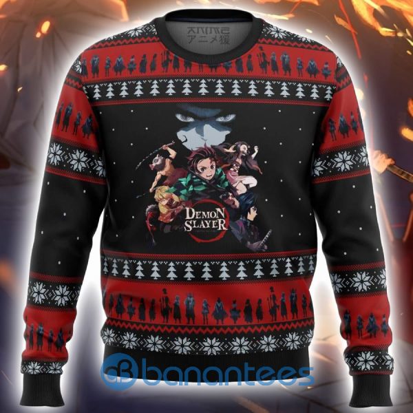 Demon Slayer Poster Premium Ugly Christmas Sweater All Over Printed Shirt Product Photo