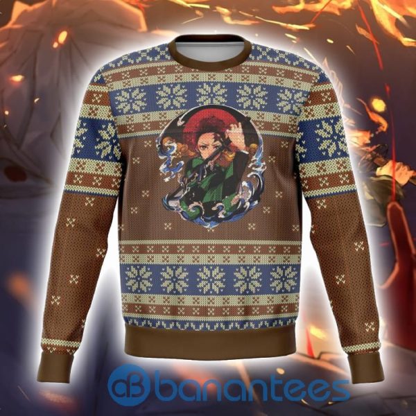 Demon Slayer Premium Ugly Christmas Sweater All Over Printed Shirt Product Photo