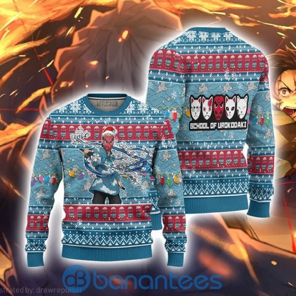 Demon Slayer Sakonji Urokodaki Anime Ugly Christmas Sweater Full Printed Shirt Product Photo