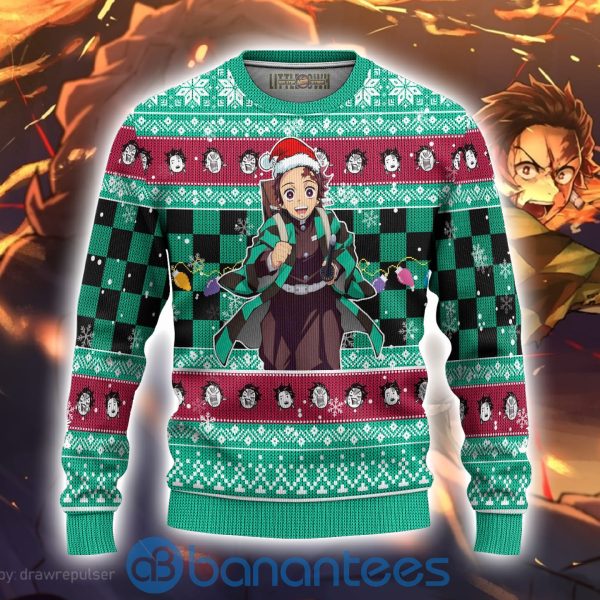 Demon Slayer Tanjiro Kamado Anime Ugly Christmas Sweater All Over Printed Shirt Product Photo