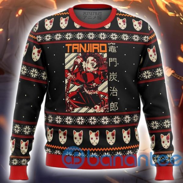 Demon Slayer Tanjiro Premium Ugly Christmas Sweater All Over Printed Shirt Product Photo