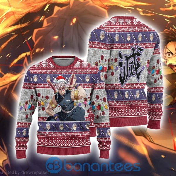 Demon Slayer Tengen Uzui Anime Ugly Christmas Sweater 3D Shirt Product Photo