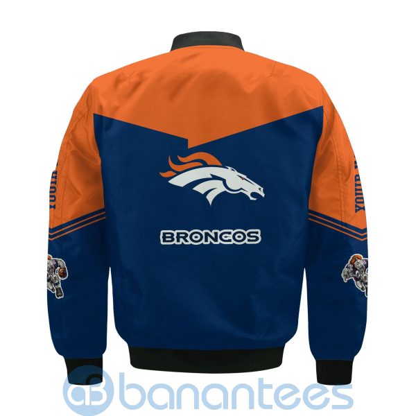 Denver Broncos American Football Team Logo Custom Name Bomber Jacket Product Photo