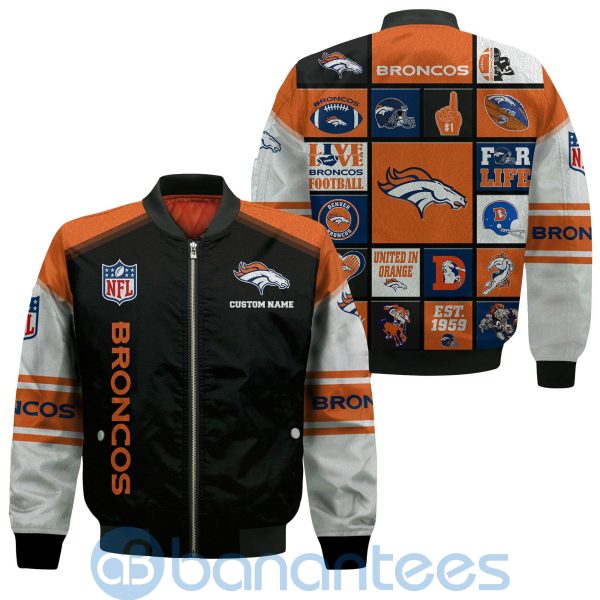 Denver Broncos Custom Name Bomber Jacket Product Photo