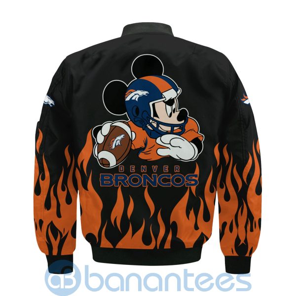 Denver Broncos Football Team Logo Disney Mickey Custom Name Bomber Jacket Product Photo