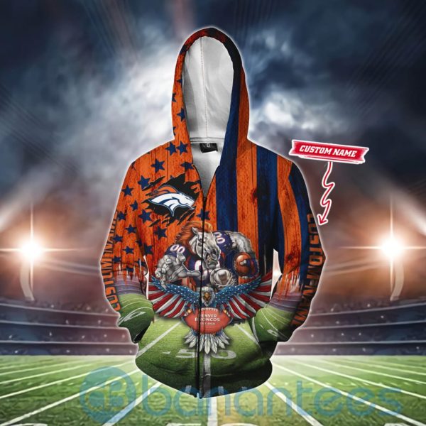 Denver Broncos Mascot Eagle Custom Name 3D All Over Printed Shirt Product Photo