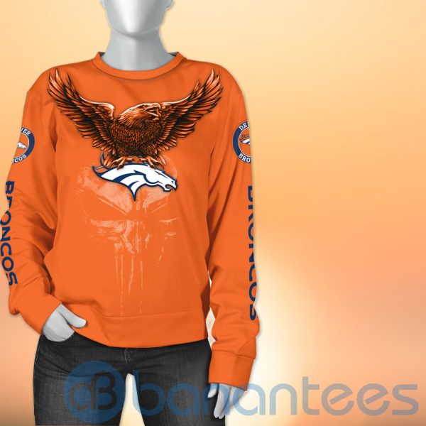Denver Broncos NFL Logo Eagle Skull 3D All Over Printed Shirt Product Photo
