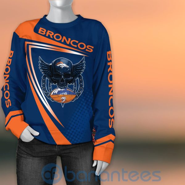 Denver Broncos NFL Skull American Football Sporty Design 3D All Over Printed Shirt Product Photo