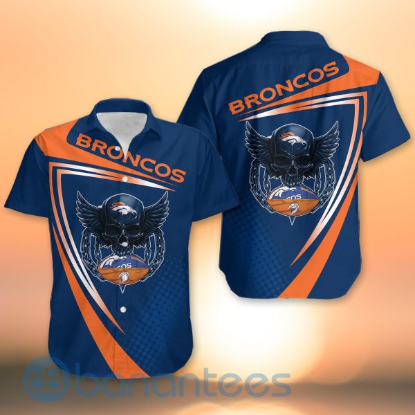 Denver Broncos NFL Skull American Football Sporty Design 3D All Over Printed Shirt Product Photo