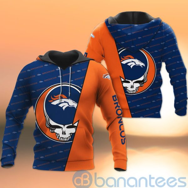 Denver Broncos NFL Team Logo Grateful Dead Design 3D All Over Printed Shirt Product Photo