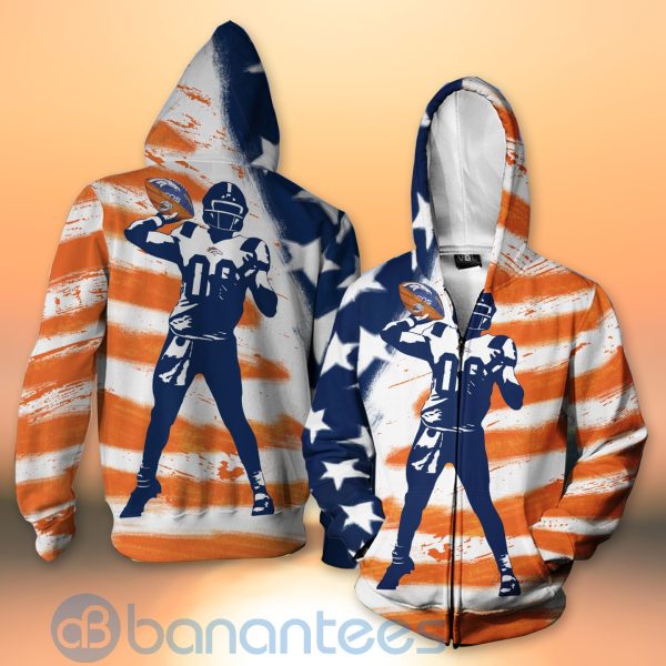 Denver Broncos NFL Team Water Color 3D All Over Printed Shirt Product Photo