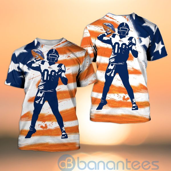 Denver Broncos NFL Team Water Color 3D All Over Printed Shirt Product Photo