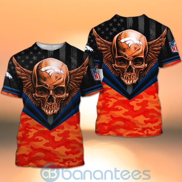 Denver Broncos Skull Wings 3D All Over Printed Shirt Product Photo