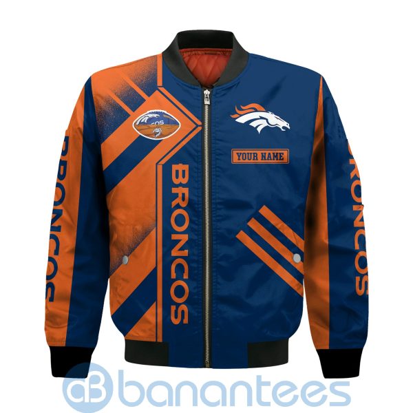Denver Broncos Super Bowl Champions Custom Name Number Bomber Jacket Product Photo