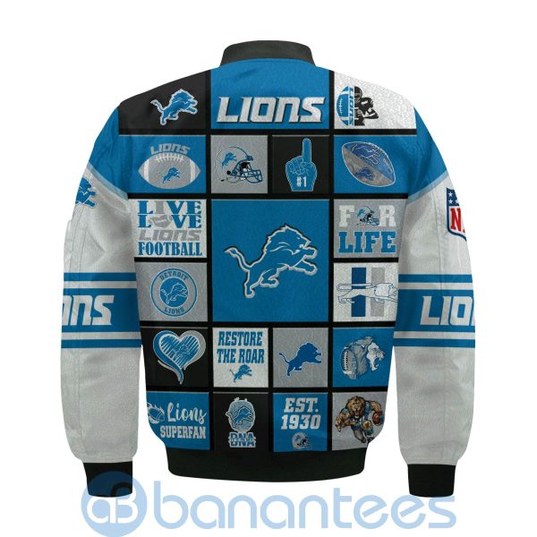 Detroit Lions Custom Name Bomber Jacket Product Photo