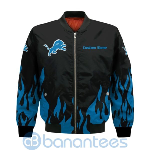 Detroit Lions Football Team Logo Disney Mickey Custom Name Bomber Jacket Product Photo