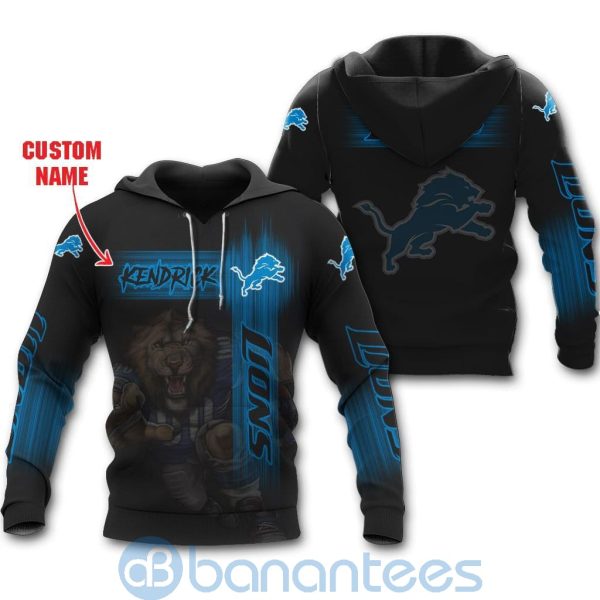 Detroit Lions Mascot Custom Name 3D All Over Printed Shirt Product Photo