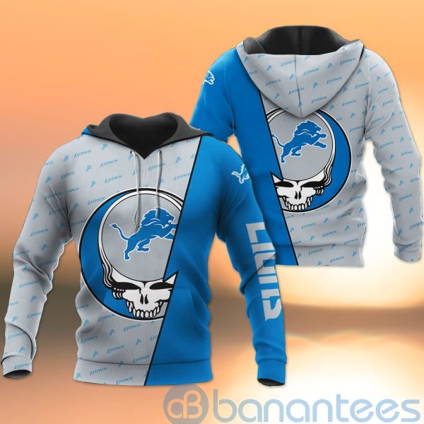 Detroit Lions NFL Team Logo Grateful Dead Design 3D All Over Printed Shirt Product Photo