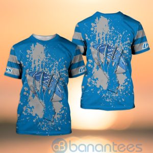 Detroit Lions Skull Hand NFL Football Team Logo Ball 3D All Over Printed Shirt Product Photo