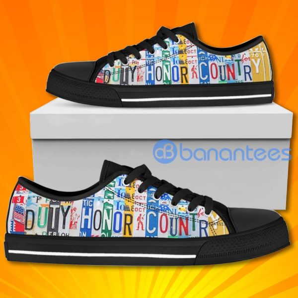 Duty Honor Country Special Design Graphic Low Top Canvas Shoes For Women Product Photo