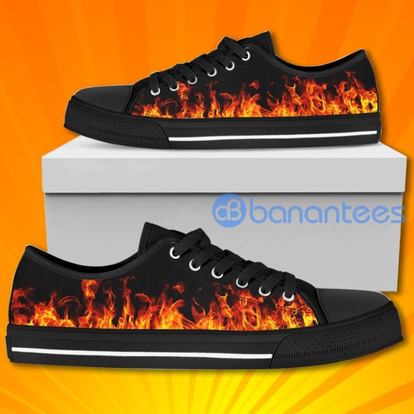 Fire Special Design Graphic Low Top Canvas Shoes Product Photo