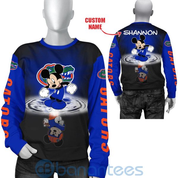 Florida Gators Disney Mickey Mouse In Water Custom Name 3D All Over Printed Shirt Product Photo