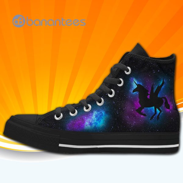 Galaxy Unicorn High Top Canvas Shoes Sneakers For Men And Women Product Photo