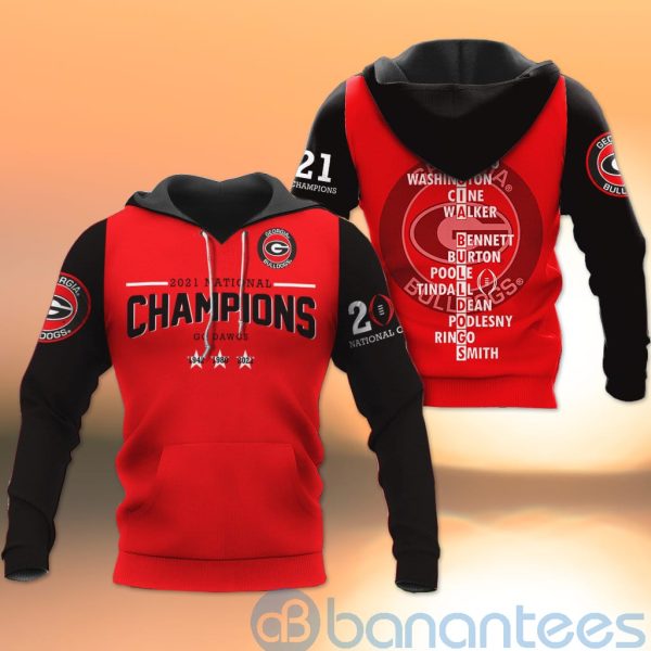 Georgia Bulldogs football National Champions 3D All Over Printed Product Photo