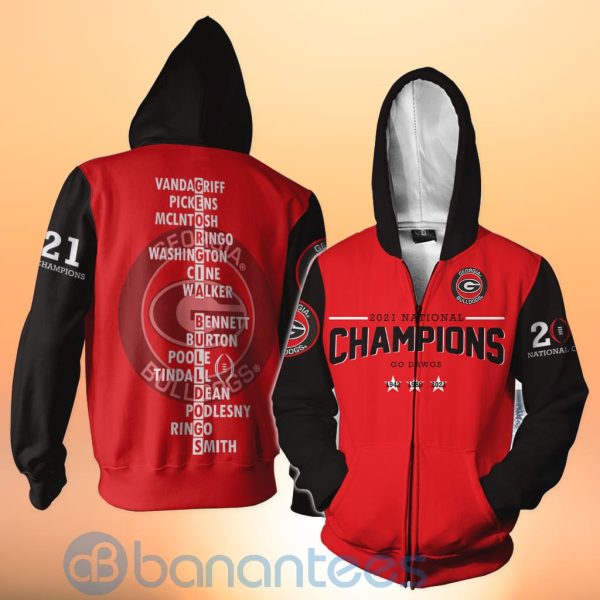Georgia Bulldogs football National Champions 3D All Over Printed Product Photo