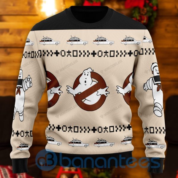 Ghostbusters Happy Halloween All Over Printed Ugly Christmas Sweater Product Photo