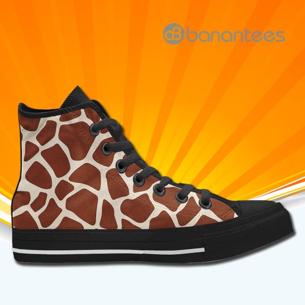 Giraffe Skin Fur High Top Canvas Shoes Sneakers For Men And Women Custom Shoes Product Photo