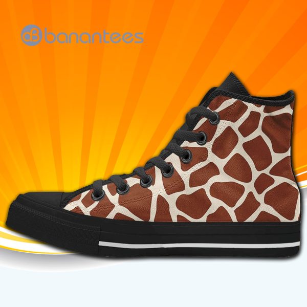 Giraffe Skin Fur High Top Canvas Shoes Sneakers For Men And Women Custom Shoes Product Photo