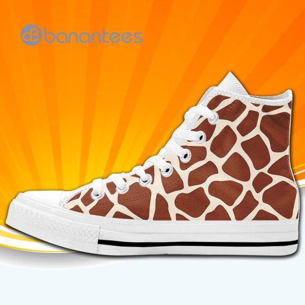 Giraffe Skin Fur High Top Canvas Shoes Sneakers For Men And Women Custom Shoes Product Photo