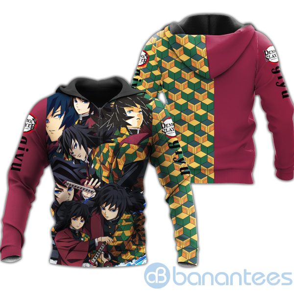 Giyu Demon Slayers Costume Anime Fan Gift All Over Printed 3D Hoodie Zip Hoodie Product Photo